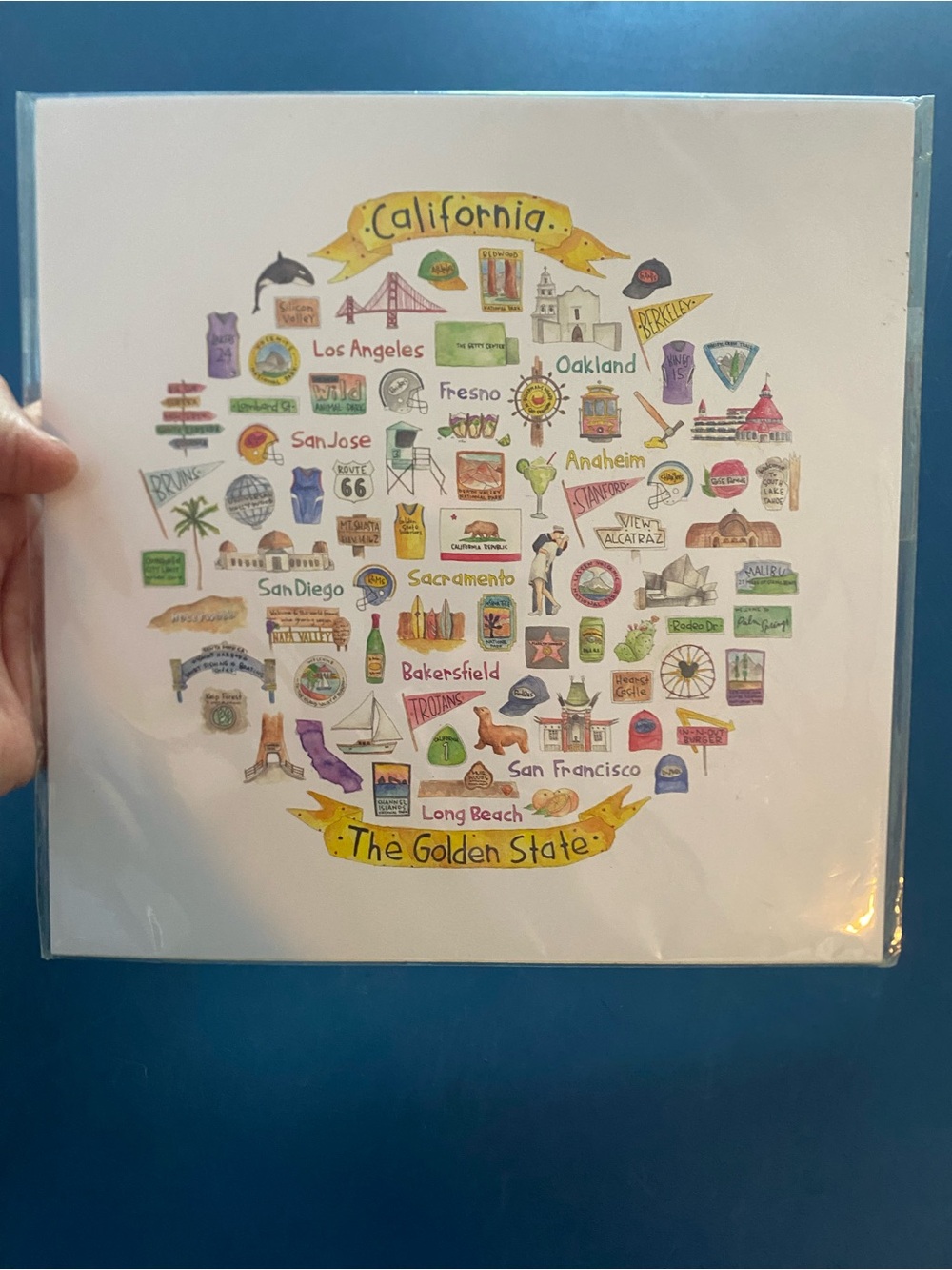 California: The Golden State 9x9 Print